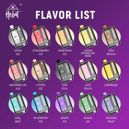 HEBAT 喜貝 10000口拋棄式電子煙，大容量輕巧便攜